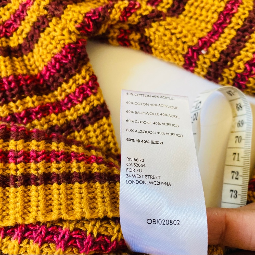 UrbanOutfitters Orange/pink stripe Knit sweater - Picture 6 of 8